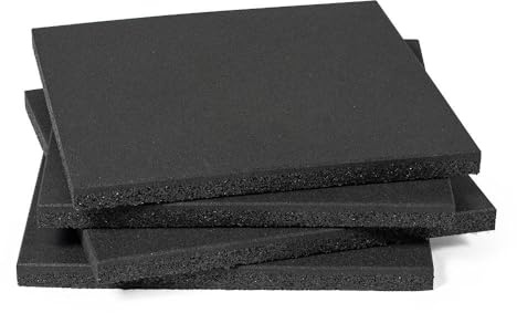 Titan Fitness 4 Pack Rubber Lifting Tiles, 24 x 24 Shock-Absorbing Platform Tiles, 1.6 Thick, for Deadlift Platform or Olympic Lifting Platform, Floor Protection Mats