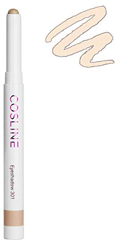 COSLINE Eyeshadow, Lidschattenstift, Golden Sand 301, Goldener Glitzer-Eyeshadow, Langanhaltende Formel, Stick mit cremiger Textur, Wischfest, Made in Germany