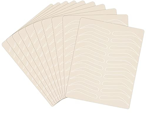 Tattoo Übungshaut Silikon 10 STÜCKE Weiß Augenbrauen Übungs Skins Keine Tinten Tattoo Praxis Kunsthaut 20cm x 15cm für Tätowierer und Anfänger