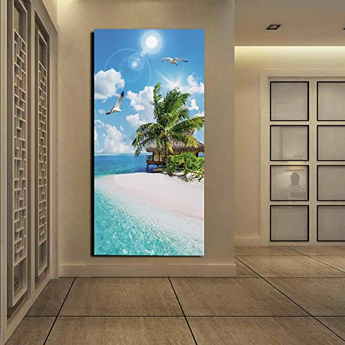ZAPVI Türposter PVC 3D Türaufkleber blaues meer Türfolie Türtapete Art Home Dekoration Tapetentür Wasserdichtes Selbstklebend DIY Türbild 90x200cm