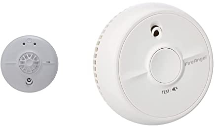 FireAngel HW1-R Heat Alarm, White & FireAngel SB1-TP-R Smoke Alarm, 2 Pack, White