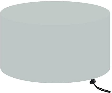 Rattan Gartenmöbel Abdeckung Rund Ø70x70cm – 420D Heavy Duty Wasserdichte Schutzhülle mit Zugband, Wetterfeste Abdeckhaube für Gartentisch Set