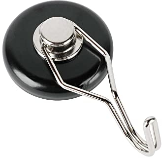 silwy® Magnet-Haken THE ONE - extra starker Neodym Magnet-Haken (N52) mit 13 kg Haftkraft und drehbarem Haken (360 Grad), Super starker magnetischer Haken fürs Büro, Zuhause, Camper und Boot