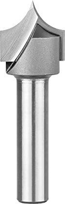 SpeTool Fraise Ronde de 8 mm avec Diamètre de Coupe de 16 mm Fraise CNC embouts en Carbure de Tungstène à deux Pointes de flûte et bords Arrondis Outil de sculpture pour le travail du bois