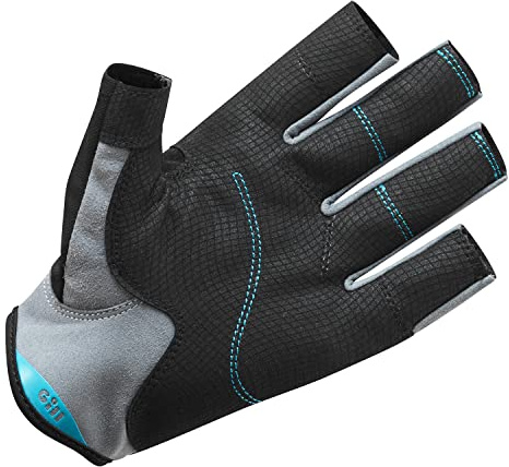 Gill Junior Deckhand Sailing Gloves Short Finger with 3/4 Length Fingers - 50+ UV Sun Protection & Water Repellent