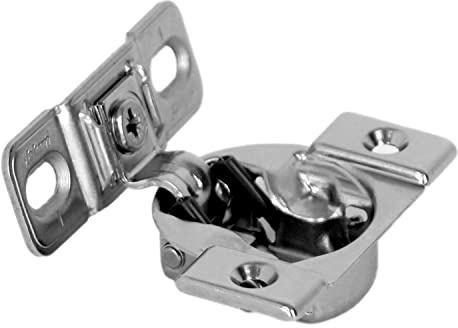 Blum 33B355AF22 - Bisagra de fijación facial compacta de 107° con resorte y placa de montaje, incluye tornillos, 1 unidad