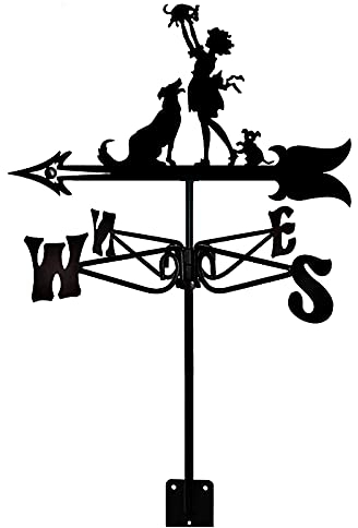 Wetterfahne, Edelstahl, Gartenpfahl, Wetterfahne, Messwerkzeuge, Windrichtungsanzeiger, Wetterhahn