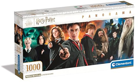 Clementoni Harry Potter Puzzle 1000 Teile Erwachsene | Panorama Puzzle Erwachsene in 98 x 33 cm - Puzzle Erwachsene anspruchsvoll von Clementoni 39873