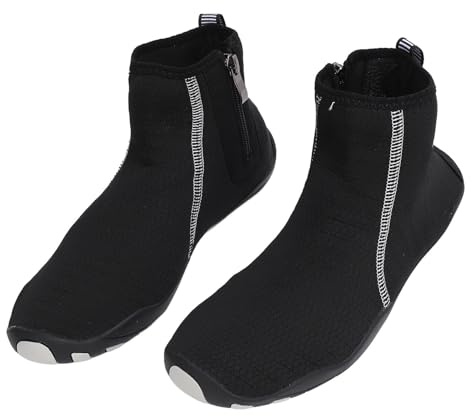VGEBY 2 Scarpe da Acqua, Scarpe da Spiaggia Alte, Traspiranti, Antiscivolo, Multifunzionali, Ad Asciugatura Rapida, per Gli Sport Acquatici in Riva al Mare (Black)