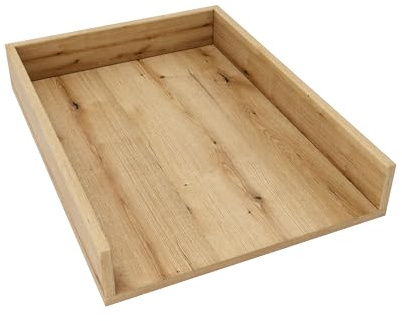 regalik Wickelaufsatz Universal für Kommoden, 72x54cm, abnehmbar, Eiche | Abnehmbar Wickelkommode Aufsatz, Wickeltischaufsatz mit Geraden Frontplatten, einfache Montage, pflegeleicht