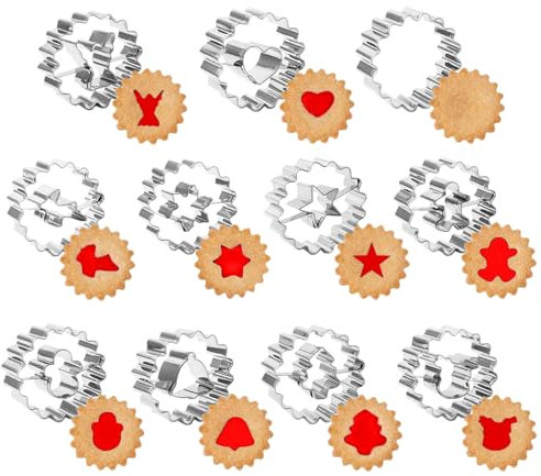 Fyfjur Formine Biscotti Natale, 11 Pezzi Acciaio Inossidabile Formine Per Biscotti Natalizi, Stampini Biscotti Natale, Stampi Biscotti Natale, Forme Biscotti Natale Per DIY Biscotti Alla Marmellata