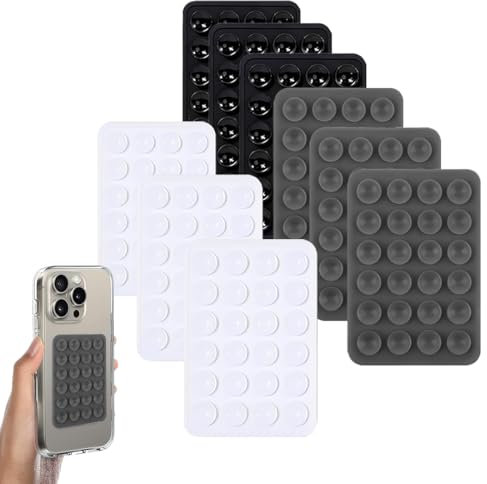 9 Stück Silikon-Saugnäpfe für Alle Handy-Modelle, Anti-Rutsch-Handyhalter für Selfies und Videos,saugnapf handy,Silikon Handyhalterung, Doppelseitiger Handy Saugnapfhalter Silikon Saugnäpfe