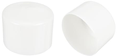 sourcing map 10pcs 75mm(3) Rubber End Caps, Round Vinyl Plug Insert Plastic End Caps for Tubing, Fence, Pipe Post, Furniture, Railing, White