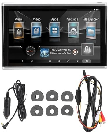 XTevu 4K 10,1 Pouces Tablette de Moniteur d'appui-tête pour siège arrière Écran Tactile IPS pour Android 11 Moniteurs TV de siège arrière pour véhicule Voiture TV Moniteur