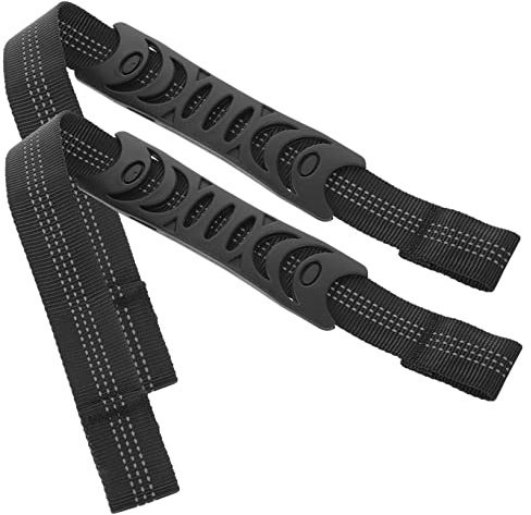 JUMPLAWN Manija Piezas Reposacabezas Asistencia de Coche para Paquete Nylon y Negro, Resistente al Desgaste Fácil de Instalar de 2 para Mayor Comodidad y Seguridad Vehículo
