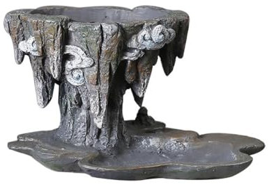 KOHUS Macetas de Cerámica Macetas Personalizadas de Estilo Chino, macetas de Resina de espárragos Creativas Retro, macetas de Flores en macetas suculentas de Interior Macetas