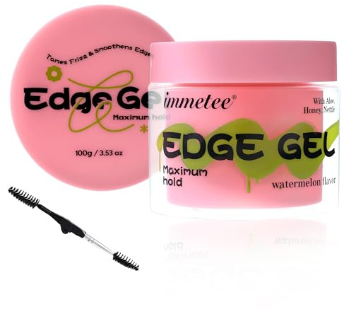 immetee gel per capelli, gel per lo styling dei capelli a forte tenuta con spazzola per il controllo dei bordi, per aggiungere lucentezza ai capelli volatili, al gusto di anguria 100g