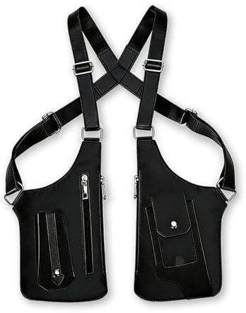 Men'S Shoulder Bag Crossbody Man Bag Faux Leather Anti-Theft Hidden Pocket