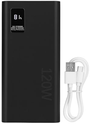 Batterie Externe 50000mAh 120W Charge Rapide – Power Bank Haute Capacité avec PD & QC 3.0, Écran LED, 3 Ports, Chargeur Portable pour iPhone, Samsung, PC Portable, Voyage