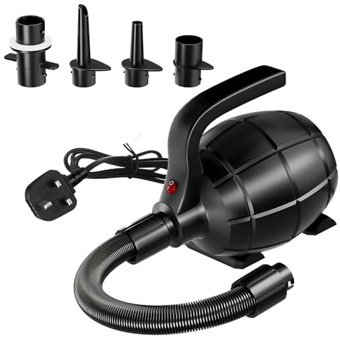 ADDLIVE Electric Air Pump, 600W Electric Pump for Inflatables, Portable Air Pump, 2 in 1 Quick-Fill Inflator Deflator with 4 Sizes Nozzle for Inflatables Mattress/Bed, Paddle Board, Gymnastics Mat