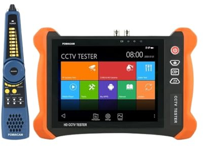 Tester CCTV Test telecamera IP 8K H.265 X9-MOVTADHS Pro Tester 8MP TVI/CVI/AHD/CVBS con POE++ Max 90W Potenza 7000mAh Batteria(X9-AHD Pro)