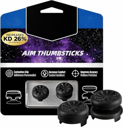 2Pcs Thumb Grips, Thumb Grip Cap Extender for PS4 Controller Performance Analog Thumbstick Silicone Joystick Grips High-Rise Mid-Rise Controller Joystick Increased Accuracy Wrist Hand Fatigue