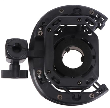 JOINPAYA Soporte de Plástico Micrófono para Negro de Condensador Resistente y Montaje Antivibración Profesional para Radio Grabación