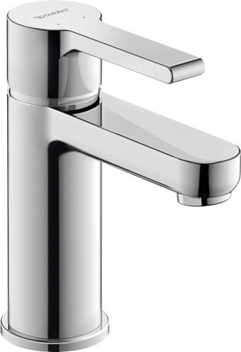 Duravit B.2 Waschtischarmatur, Größe S (Auslauf Höhe 92 mm), Wasserhahn Bad, Waschbecken Armatur mit Keramikkartusche, Chrom