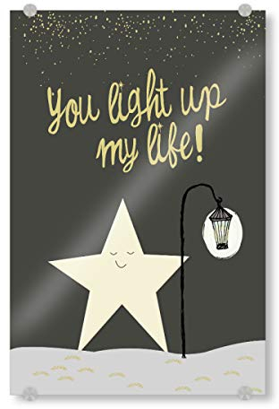artboxONE Acrylglasbild 120x80 cm Weihnachten You Light up My Life - Bild Stern Beleuchtung Dunkelheit