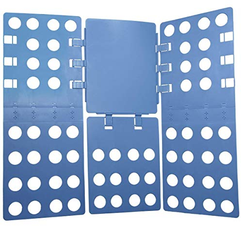 iGadgitz Home U7127 Plieur Linge Ajustable, Planche à Plier le Linge, Folding Clothes Board -Bleu