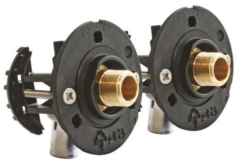 SOMATHERM FOR YOU - Unter Becken/Waschbecken Befestigungssystem Ventil für PEX Rohrdurchmesser von Ø16 - Complete Kit Pressfittings M12 / 17 (1/2 '')