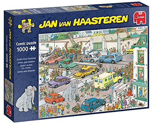 Jumbo Spiele Jan Van Haasteren Puzzle 1000 Teile Jumbo geht einkaufen ab 12 Jahren Comic Puzzle Mehrfarben