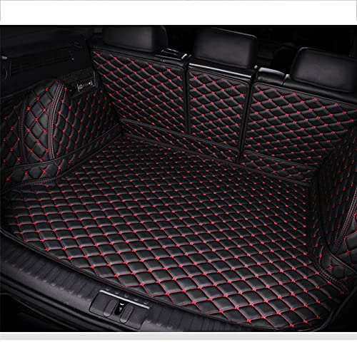 Leder Auto Kofferraummatte für V W T-Roc 2018-2021, Voll umgeben Kofferraumwanne Wasserdichte Kofferraumschutz Antirutsch Maßgeschneiderte Heckablage Boot Liner Tray Interieur ZubehöR