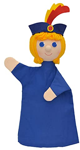 Handpuppe Märchenfigur Prinz 28 cm, Ideal für Puppentheatre und Rollenspiele, für Kinder Baby Jungen Mädchen