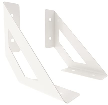 Sossai Regalträger 2er Set GSHR Truss 120x120 mm aus Stahl – Wandhalterung Regalwinkel für Regalbrett – weiß – dekoratives Design