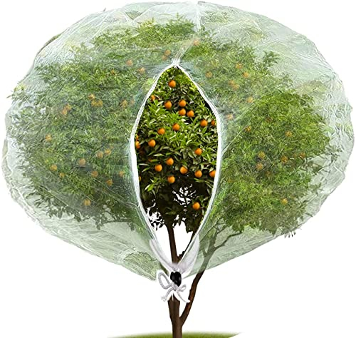 Schleuder Insect Bird Barrier Netting Mesh with Zipper,Garden Bug Netting Plant Cover for Protect Plant Fruits Flower from Insect Bird Eating (72 x 72 Inch)