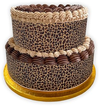 Essbares Dekorblatt Leopardenmuster Tier-Bordüren-Band - Perfekt für größere Kuchen - Einfach zu verwenden