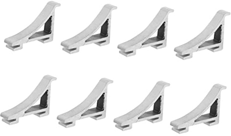 SOLUSTRE 8pcs Aluminum Refrigerator Shelf Clips Freezer Shelf Support Clamp Sturdy Not Easy to Deform Suitable for Fridge and Cooler