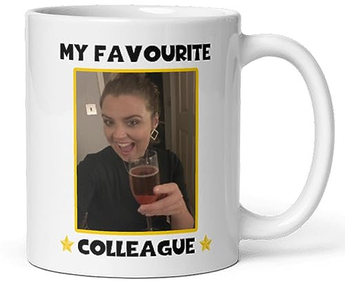 Confidently Quirky - My Favourite Colleague White Mug, Personalised Photo Funny Joke colleague Mug, Work colleague Birthday Gift, Funny Work Bestie Birthday, Leaving Gift, My Favourite Colleague