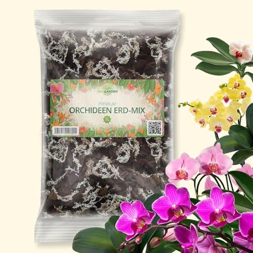 ORAGARDEN Orchideenerde für Zimmerpflanzen und Garten - 3L Orchideensubstrat für Pflanzen, Palmen, Blumen - 4 Komponenten Blumenerde