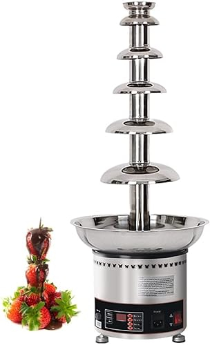 Schokoladenbrunnen, kommerzieller Schokoladenbrunnen, 4/5/6/7 Etagen Edelstahl-Sauce-Schmelztiegel, Schokoladenschmelzheizung, Fondue-Maschine, Saucenheizer für Party, Restaurant, Hochzeit und Gebur