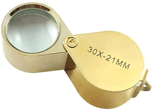Lupe, tragbar, 30-Fach, Juwelier-Lupe, Gold-Augenlupe, Juweliergeschäft, Mini-Lupe, 42 x 25 x 18 mm Stabilize