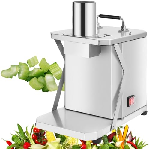LFfwynog Picadora de Alimentos Profesional de 200 W, picadora de Verduras para Cebolla, Verduras, rallador de Queso, Cortador de Verduras,8mm