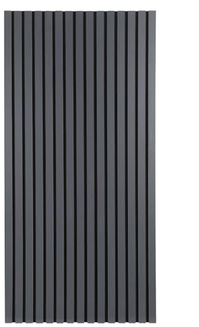 ISOISL Panneaux acoustiques 0,72 m² - 1 jeu de 120 x 60 cm - Panneaux muraux 3D - Gris - Panneaux muraux en bois - Pour couloir, salon, décoration murale intérieure
