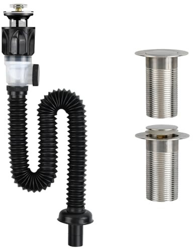 Husalsea Sifone Bidet Universale, Piletta Lavabo per Cucina e Bagno, Scarico Lavandino Cucina, Sifone Lavabo Bagno, Installazione Facile e Efficiente