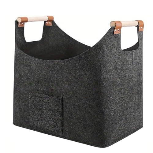 Gewebter Holzkorb, Kaminholztasche aus Filz | Kaminholzhalter - Tragbare robuste Holztragetasche, wiederverwendbare Kaminholzhalter für den Winter