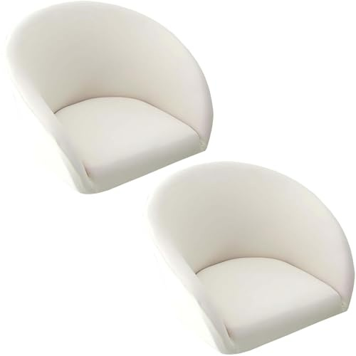 seokor 1/2/4 Piezas Fundas de Silla Comedor con Brazos, Fundas para Taburetes de Bar con Respaldo Redonda, Cubiertas para Sillas de Bar Giratoria para Salón Oficina Cocina Decor Hogar(B7,2PCS)