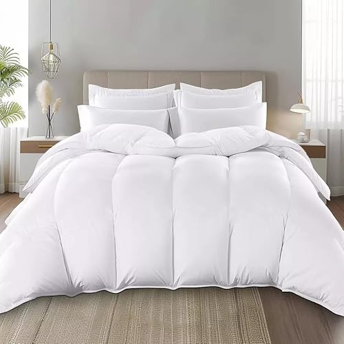 MH Traders King Duvet 4.5 Tog, All Year Round Duvet, Soft, Warm and Comfortable Quilt Duvet With Hollowfibre Ideal For Summer And Winter (230x220cm)