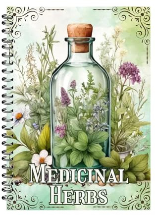 Herbal Notebook with Spiral Bound, Vintage Apothecary Design With Illustrated Medicinal Herbs, Herbal Remedies Book For Adults Everyday Use