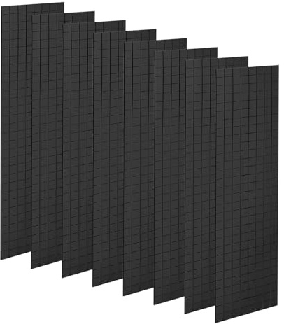 QUARKZMAN 8 Hojas 3840 Piezas Mosaicos de Espejo Autoadhesivos 5x5mm Pegatinas de Espejo Pequeñas Cuadradas para Bolas Disco Baldosas de Vidrio Mini, Negro